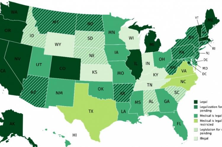 Where Is Cannabis Legal In The United States? (Medical Marijuana And ...